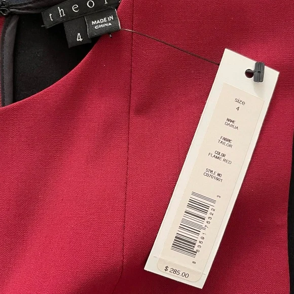 Theory Darua Tailor Color Block Wool Shift Dress Size 4 - Picture 3 of 3